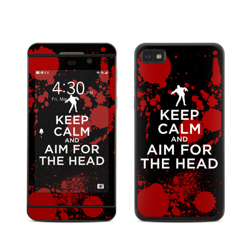 DecalGirl BZ10-KEEPCALM-ZOMBIE BlackBerry Z10 Skin - Keep Calm - Zombi