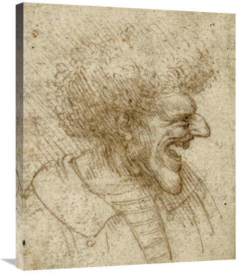 Global Gallery GCS-454786-30-142 30 in. Caricature of a Man with Bushy