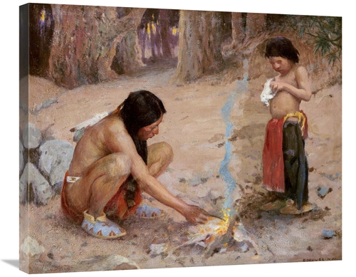Global Gallery GCS-267881-30-142 30 in. The Campfire Art Print - Eange