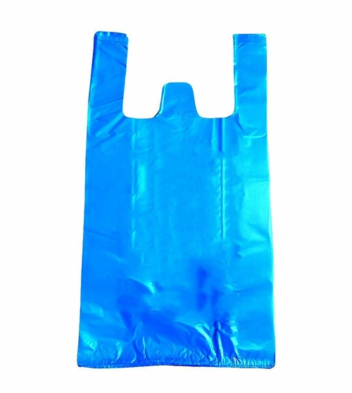 Pack of 300 Blue T-Shirt Plastic Bags 20 x 10 x 36. Carry-Out Bags