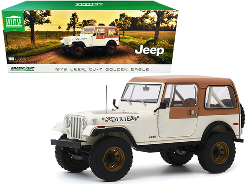 1979 Jeep CJ-7 Golden Eagle \Dixie\" Cream 1/18 Diecast Model Car by