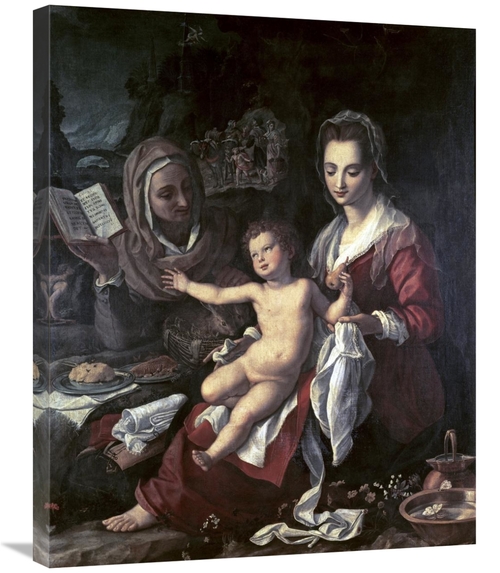 Global Gallery GCS-276877-30-142 30 in. Holy Family Art Print - Agnolo