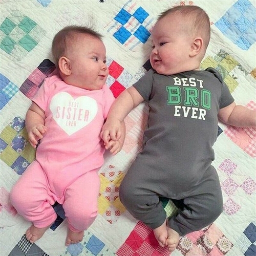 Matching Cotton Clothes Kids Baby Boy Girl Brother