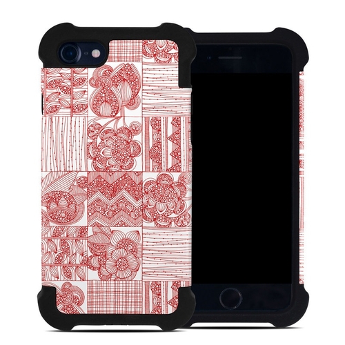 DecalGirl AIP7BC-REDQUILT Apple iPhone 7 Bumper Case - Red Quilt