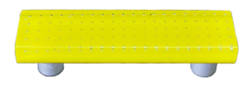 Hot Knobs HK1204-PA Bubbles Sunflower Yellow Rectangle Glass Cabinet P