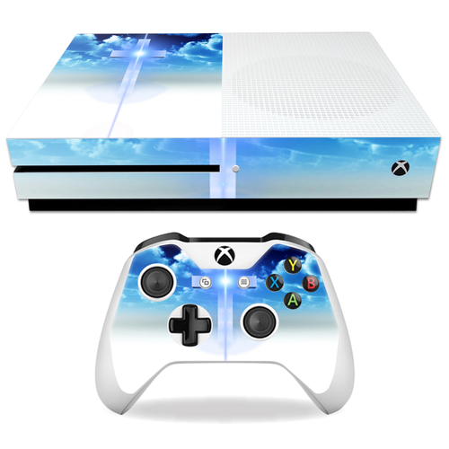 MightySkins MIXBONES-Cross Skin Decal Wrap for Microsoft Xbox One S - 