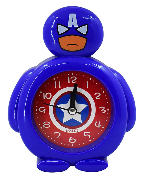 Captain America Alarm Table Clock - Blue