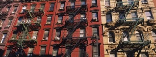 Panoramic Images PPI103544L Low angle view of fire escapes on building