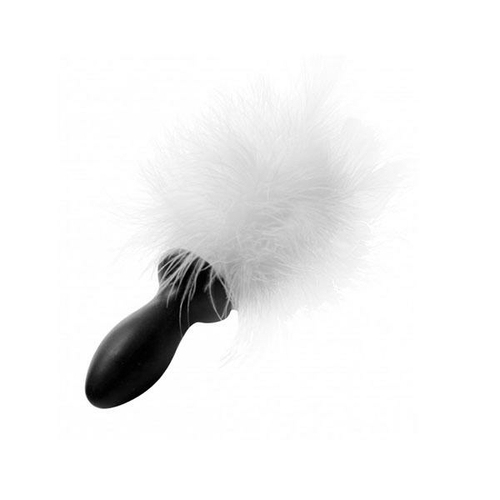 White Bunny Tail Anal Plug