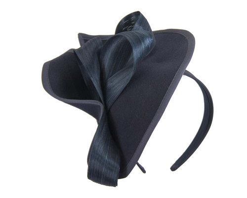 Twisted navy felt fascinator