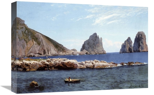 Global Gallery GCS-267707-22-142 22 in. Rowing Off the Rocks Art Print