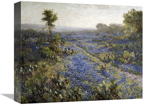 Global Gallery GCS-266954-16-142 16 in. Field of Texas Bluebonnets & P