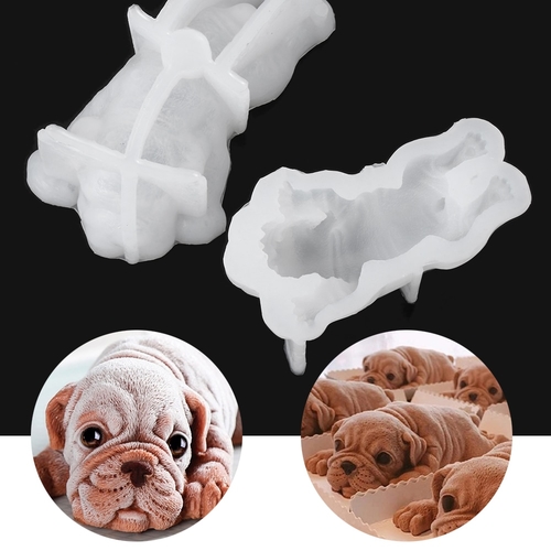 3D Lovely Dog Silicone Mold Mousse Cake Shar Pei