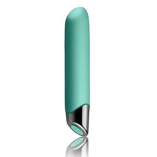 Rocks Off Chaiamo 10 Function Rechargeable Classic Vibrator Teal Blue