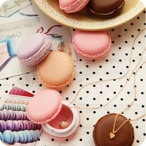 6 pcs Mini clips dispenser Macaron storage box