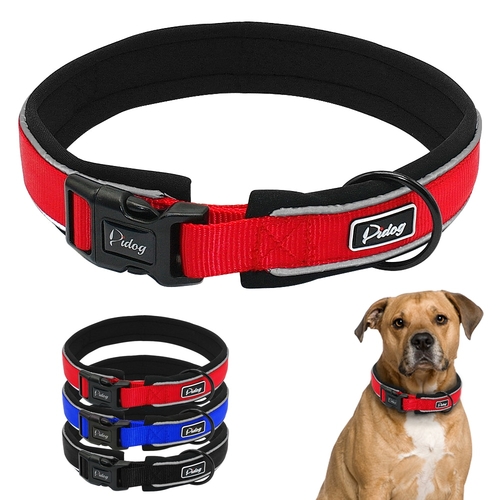 Adjustable Comfort Thick Padded Nylon Dog Collar