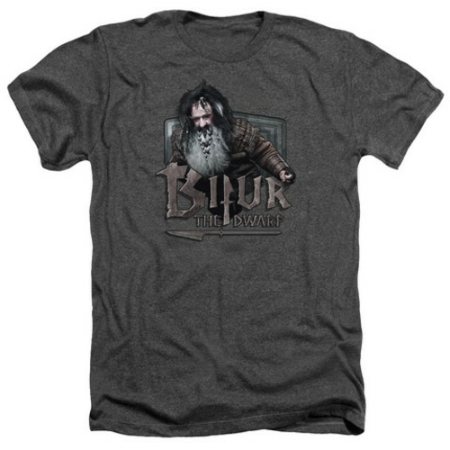 Trevco The Hobbit-Bifur Adult Heather Tee- Charcoal - XL