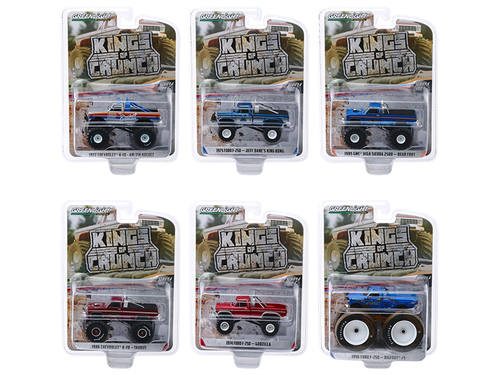 \Kings of Crunch\" Set of 6 Monster Trucks Series 6 1/64 Diecast Model