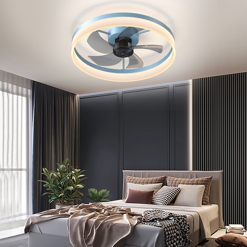 Ceiling Fans with Lights Dimmable LED Embedded installation of thin