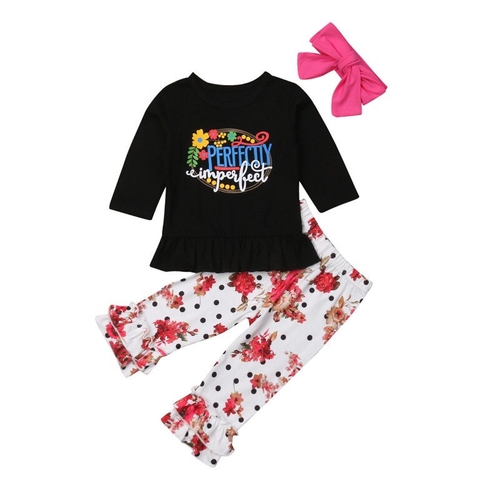 Fashion Kids Baby Girls Flowers Outfits Girl