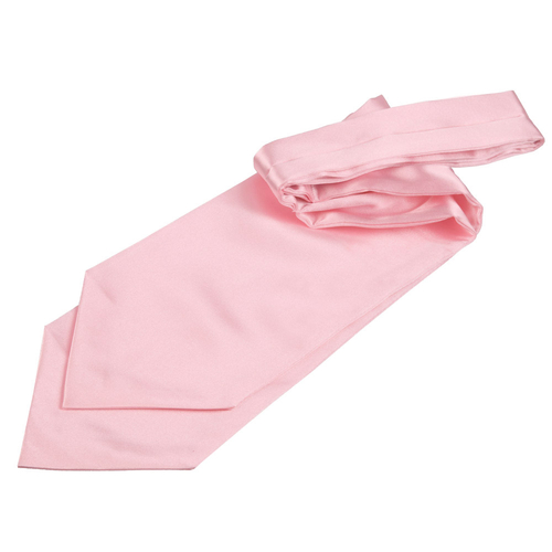 Plain Satin Self-Tie Cravat - Baby Pink