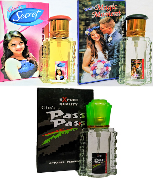 Gita Secret,Magic Moment & Pass Pass COMBO Perfume - 90 ml Pack of 3