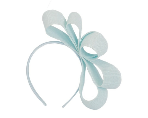 Light blue bow fascinator