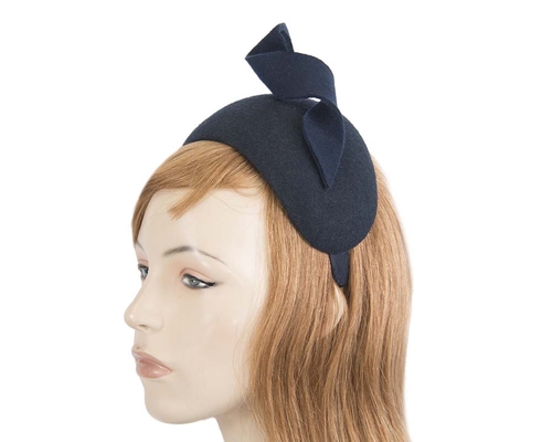 Wide navy designers headband