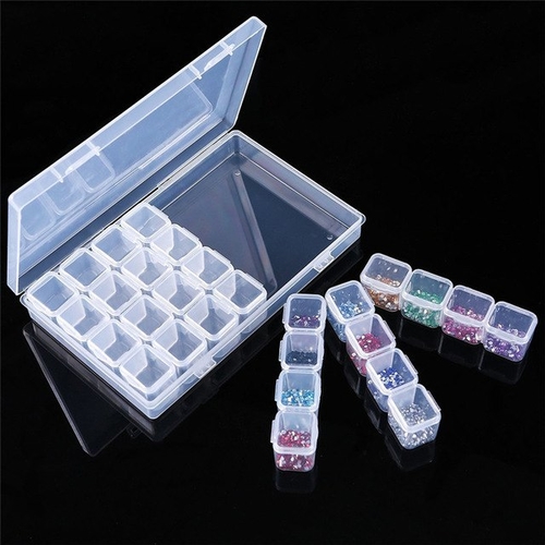 2pcs 28 Slot Diamond Beads Storage Box Removable