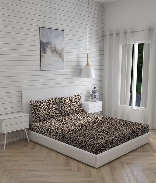 Woven Mustard Cotton Bedsheet Double 90x100 Inch + 2 Pillow Covers