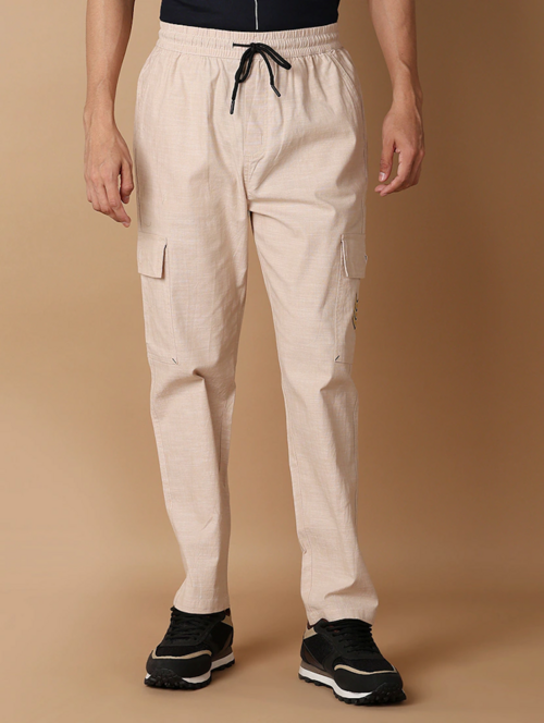 Men’s Cotton Cargo Pants (Color beige) (Size 34)