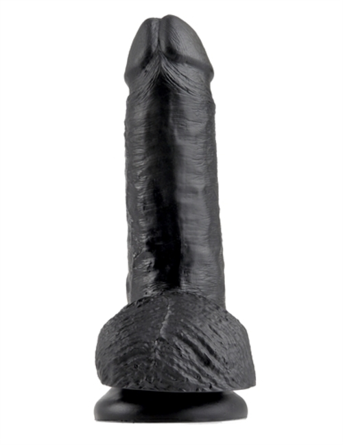 King Cock 7-Inch Cock With Balls - Black