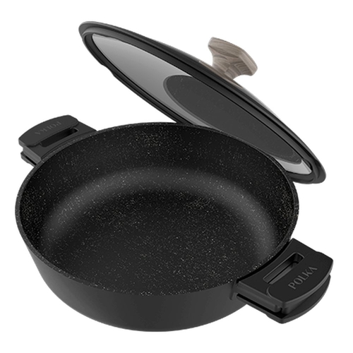 Casserole with Lid Cecotec 4,2 L Black Toughened aluminium (Ø 28 cm)