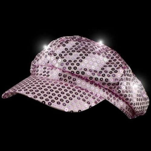 Blinkee 3997000 Sequin LED Newsboy Cap, Pink