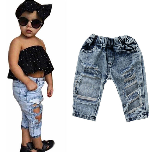 1 5T Fashion Toddler Kids Child Girls Denim Pants