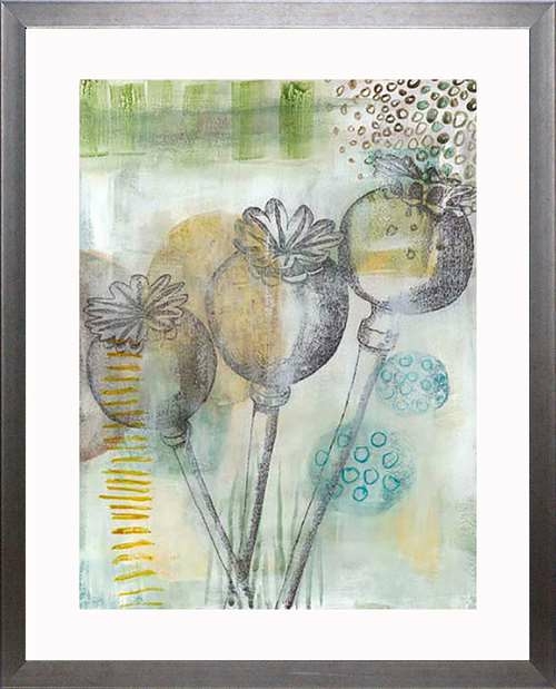 North American Art N2167 25 x 30 in. Seed Pod Composition II Framed Ar