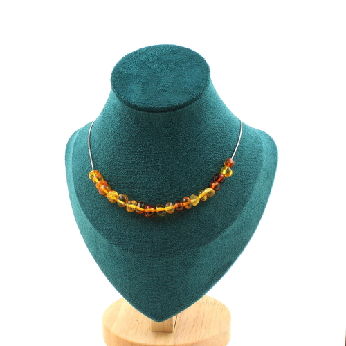 Genuine Baltic Sea Amber 20 beads necklace.