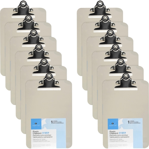 Business Source BSN01859BX 6 x 9 in. Compact Plastic Clipboard - Plast