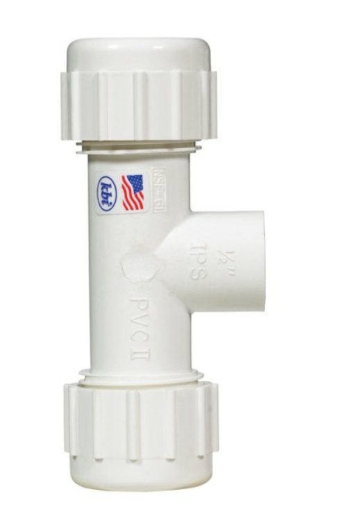 KBI CPT-0500-T Threaded PVC Compression Tee  Gray - 0.5 in.