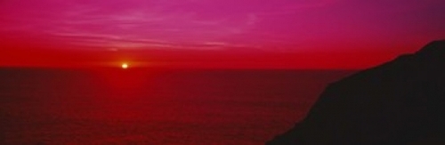 Panoramic Images PPI50698L Sunset over the ocean  California  USA Post