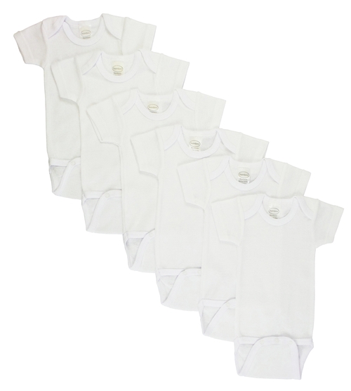 Bambini CS-001L-001L Short Sleeve, White - Large