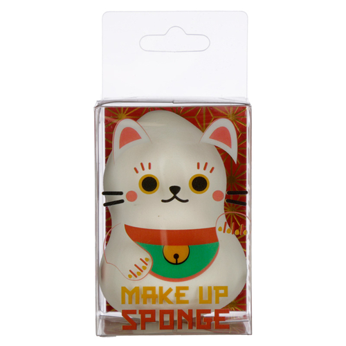 Cutiemals Makeup Applicator Sponge - White Lucky Cat Maneki Neko