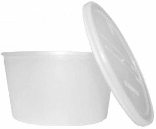 Dukal Pack of 24 White Denture Bath Case Cups. Dental Orthodontic