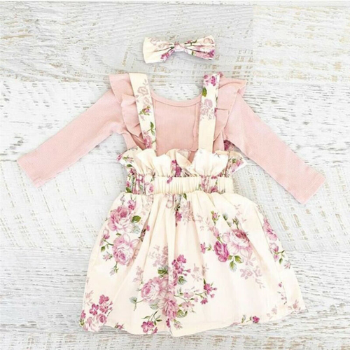 3PCS Newborn Toddler Baby Girls Clothes Sets