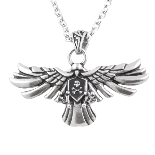 Bald & Bad to the Bone Necklace - Eagle Skull Pendant