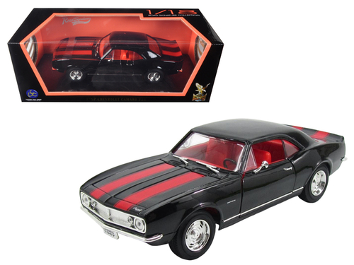 1967 Chevrolet Camaro Z/28 Black with Red Stripes 1/18 Diecast Model