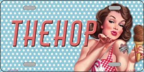 Smart Blonde LP-11778 6 x 12 in. The Hop Vintage Pinup Novelty License