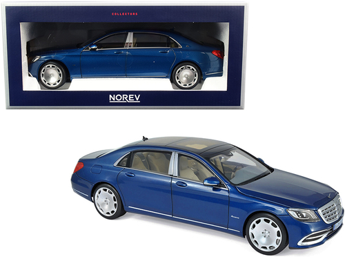 2019 Mercedes Maybach S 650 Blue Metallic 1/18 Diecast Model Car by