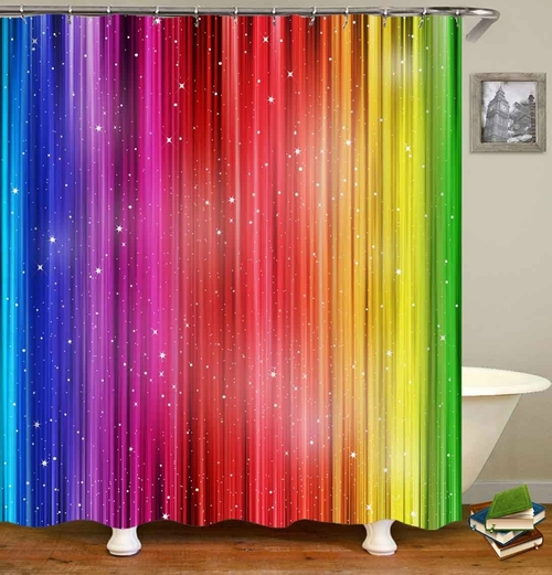 Shining Rainbow Colors Shower Curtain