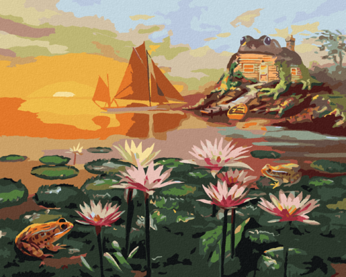 Zuty - Paint by Numbers - FROG HOUSE (D. RUSTY RUST), 40x50 cm